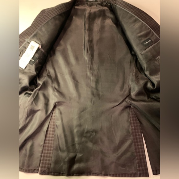 NWOT $1689 Emporio Armani GLine 100% Virgin Wool Men’s Blazer Check Sz US40 - Picture 5 of 8